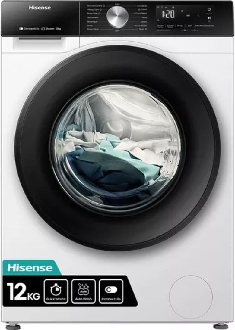 HISENSE 3S Series WF3S1243BW3 WiFi-enabled 12 kg 1400 Spin Washing Machine - White